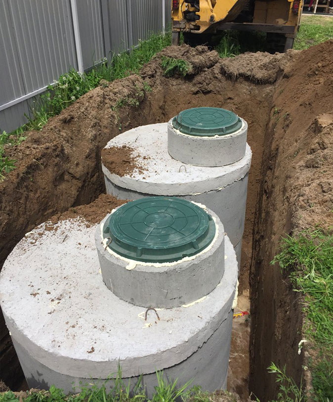 Септик из бетонных колец под ключ в Калужской области